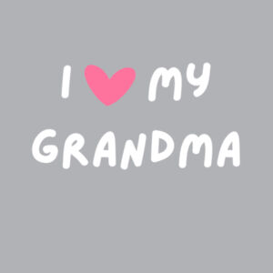 White "I love my Grandma" Onesie Design