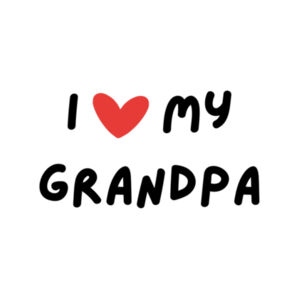 Black "I love my Grandpa" Tee Design