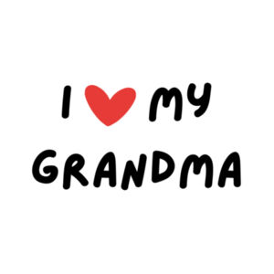 Black "I love my Grandma" Tee Design