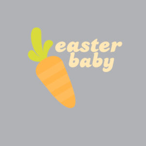 Easter Baby Carrot Infant Tee Design