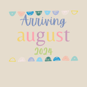 August 2024 Announcement Onesie Design