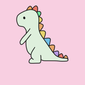 Rainbow Dino Infant Tee Design