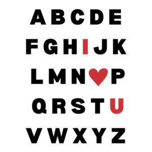 Red ABC Infant Tee Design