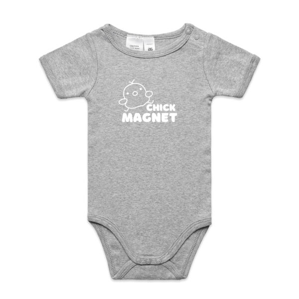 White Chick Magnet Onesie  Thumbnail