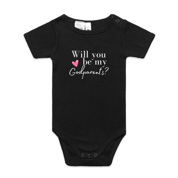 White "Will You Be My Godparents?" Onesie Thumbnail
